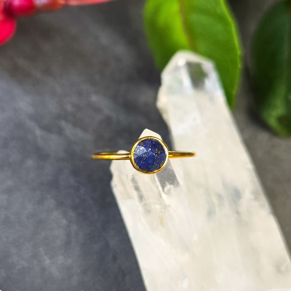 🦋LAST🦋 NWT Baizaar Round Lapis Stacking Ring, Size 8 - Picture 7 of 7